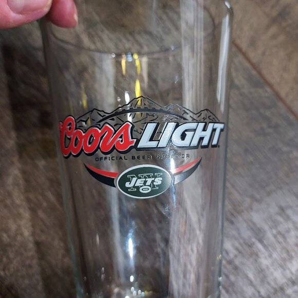 Beer Glass Lot of 3 Coors Jets Stella Blue Moon Barware - Picture 8 of 12